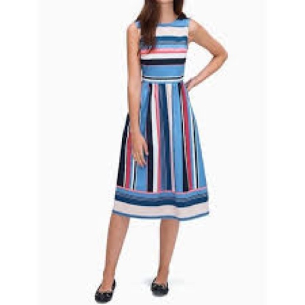 Kate Spade Multicolor Striped Midi Dress